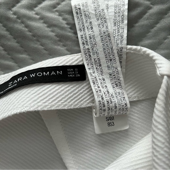 Zara Woman White Asymmetrical Mini Skirt - Picture 4 of 6